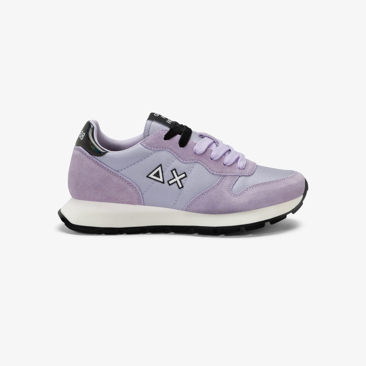 Sneaker Ally Bright in nylon e suede lilla