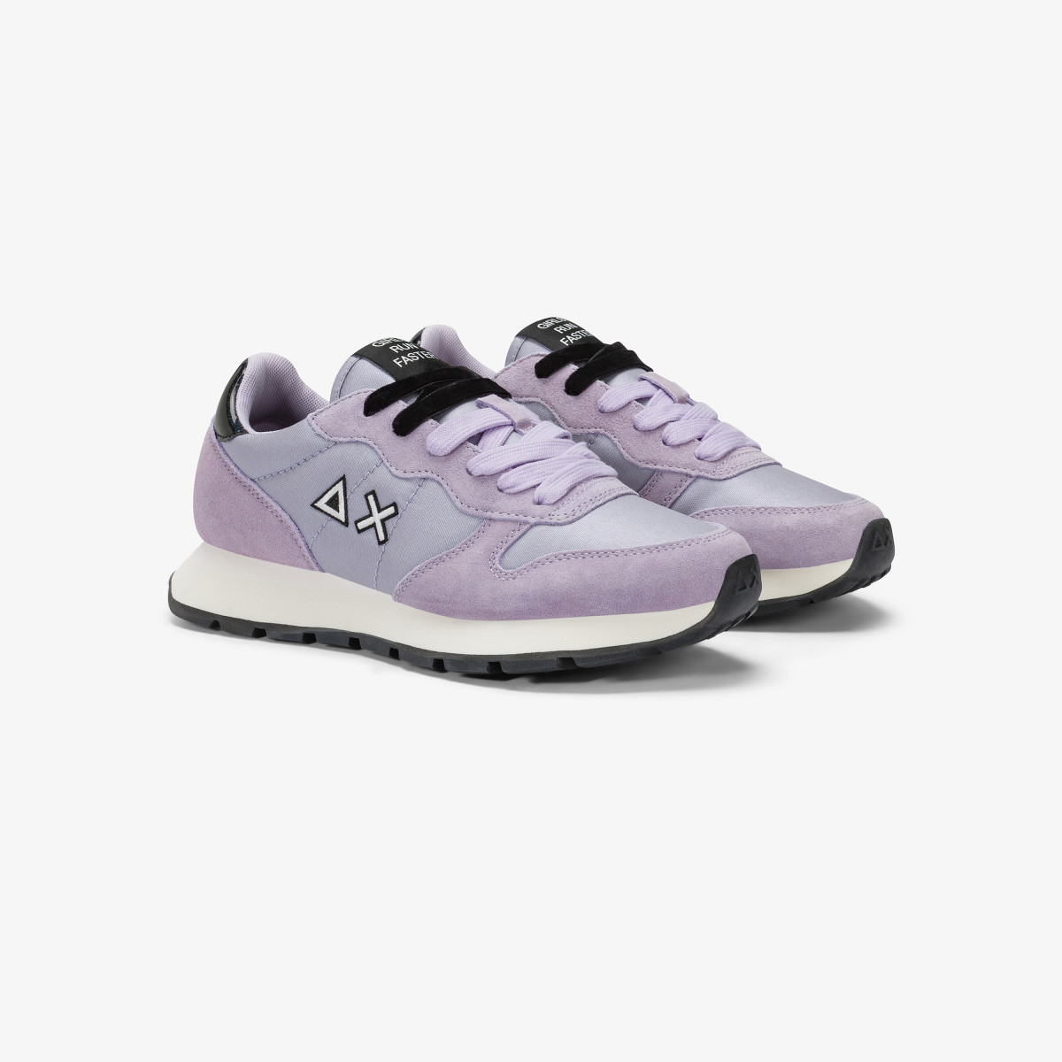 Sneaker Ally Bright in nylon e suede lilla