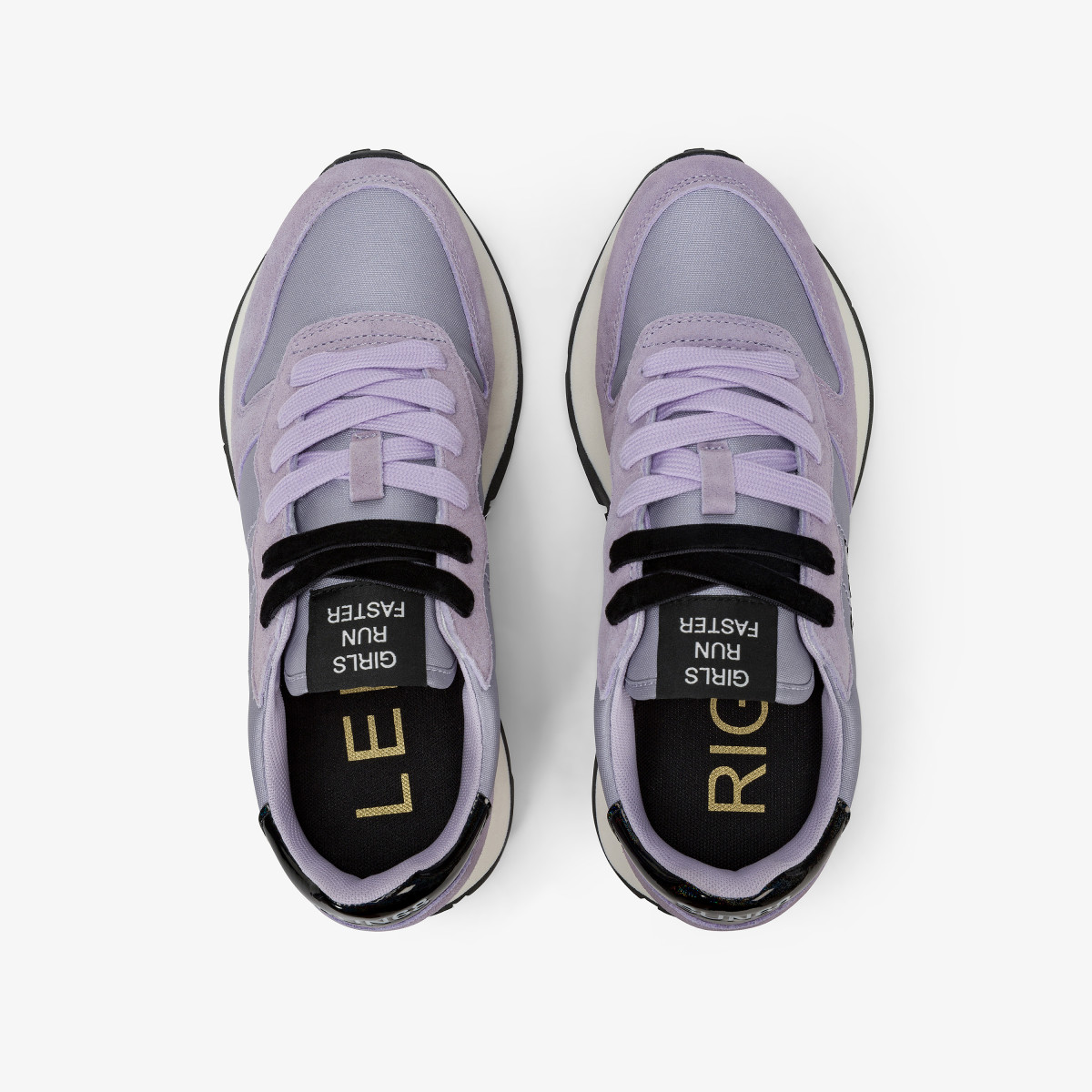 Sneaker Ally Bright in nylon e suede lilla