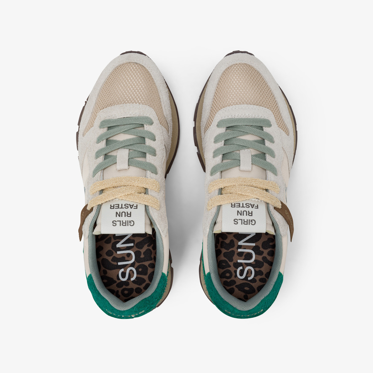 Sneaker Ally Vintage in nylon e suede bianco