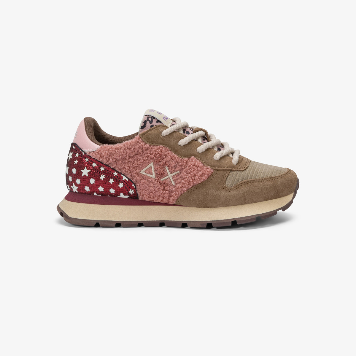Sneaker Ally Winter in suede e teddy volpe
