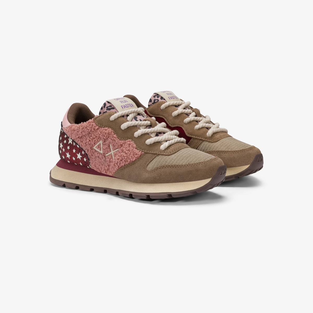 Sneaker Ally Winter in suede e teddy volpe