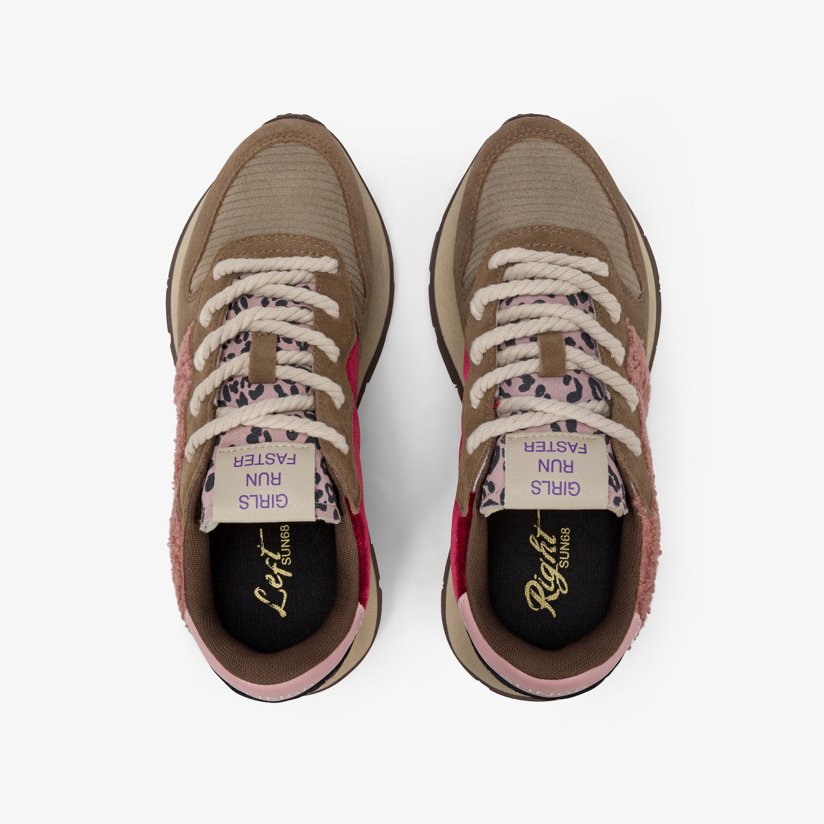 Sneaker Ally Winter in suede e teddy volpe