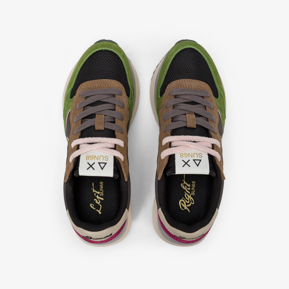 Musk Big Ally multicolor nylon and suede sneaker