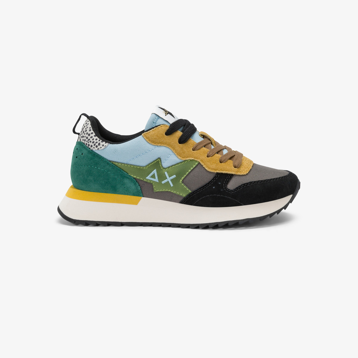 Sneaker Stargirl Multicolor in nylon e suede grigio medio
