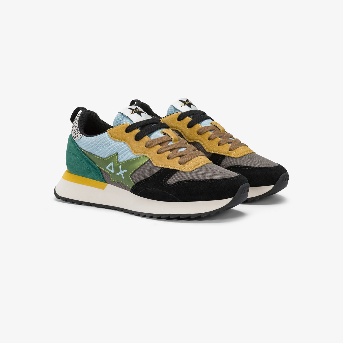 Sneaker Stargirl Multicolor in nylon e suede grigio medio