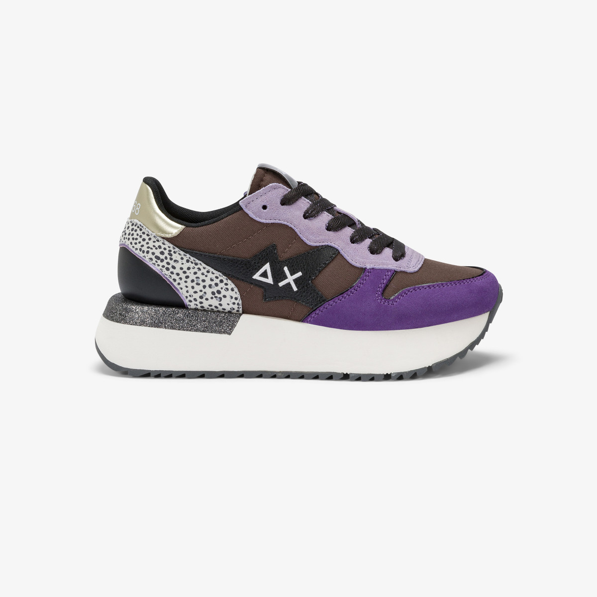 Sneaker Big Stargirl in nylon e suede viola