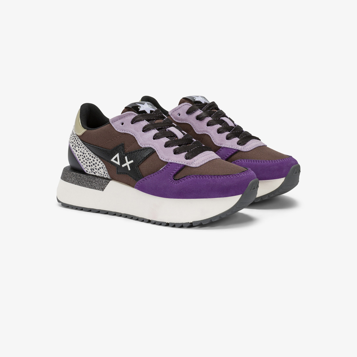 Sneaker Big Stargirl in nylon e suede viola