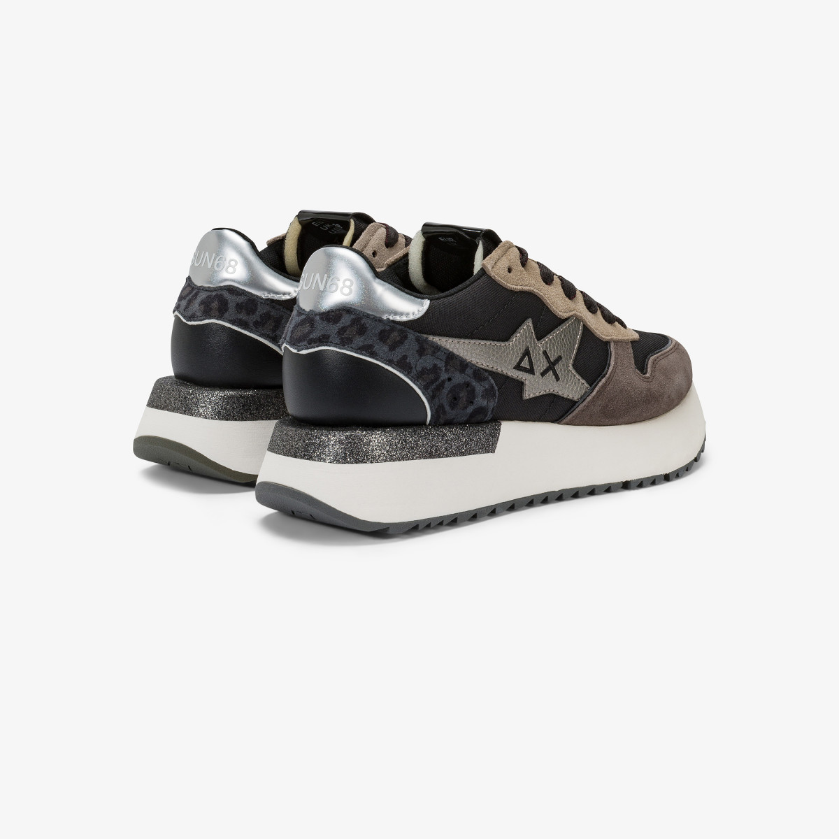 Black Big Stargirl nylon and suede sneaker