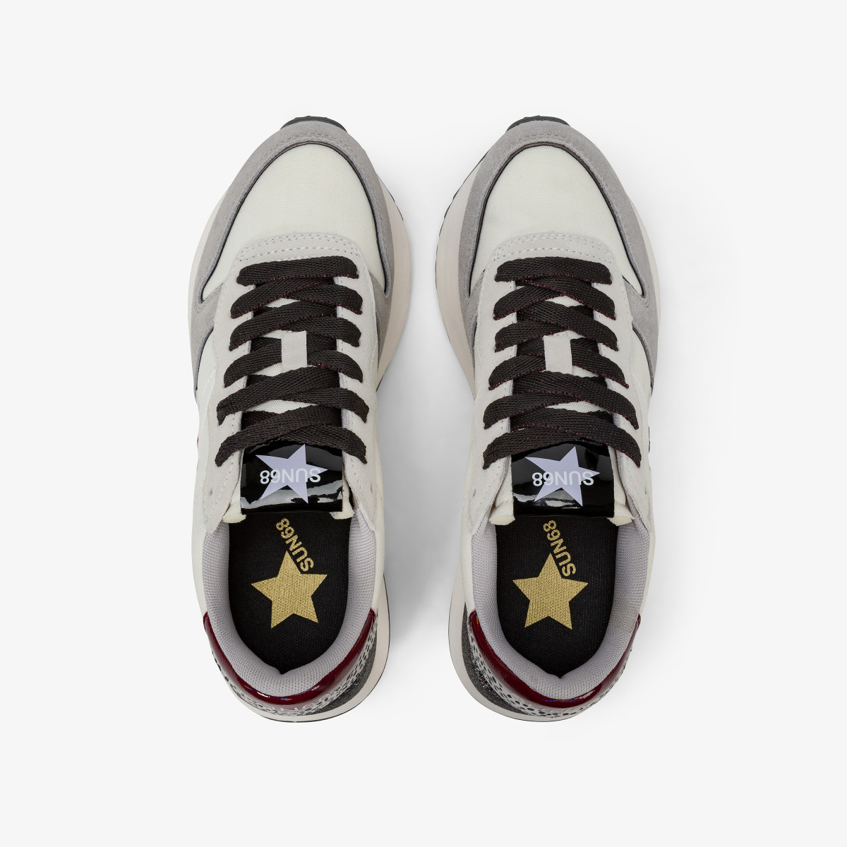 Sneaker Big Stargirl in nylon e suede bianco panna