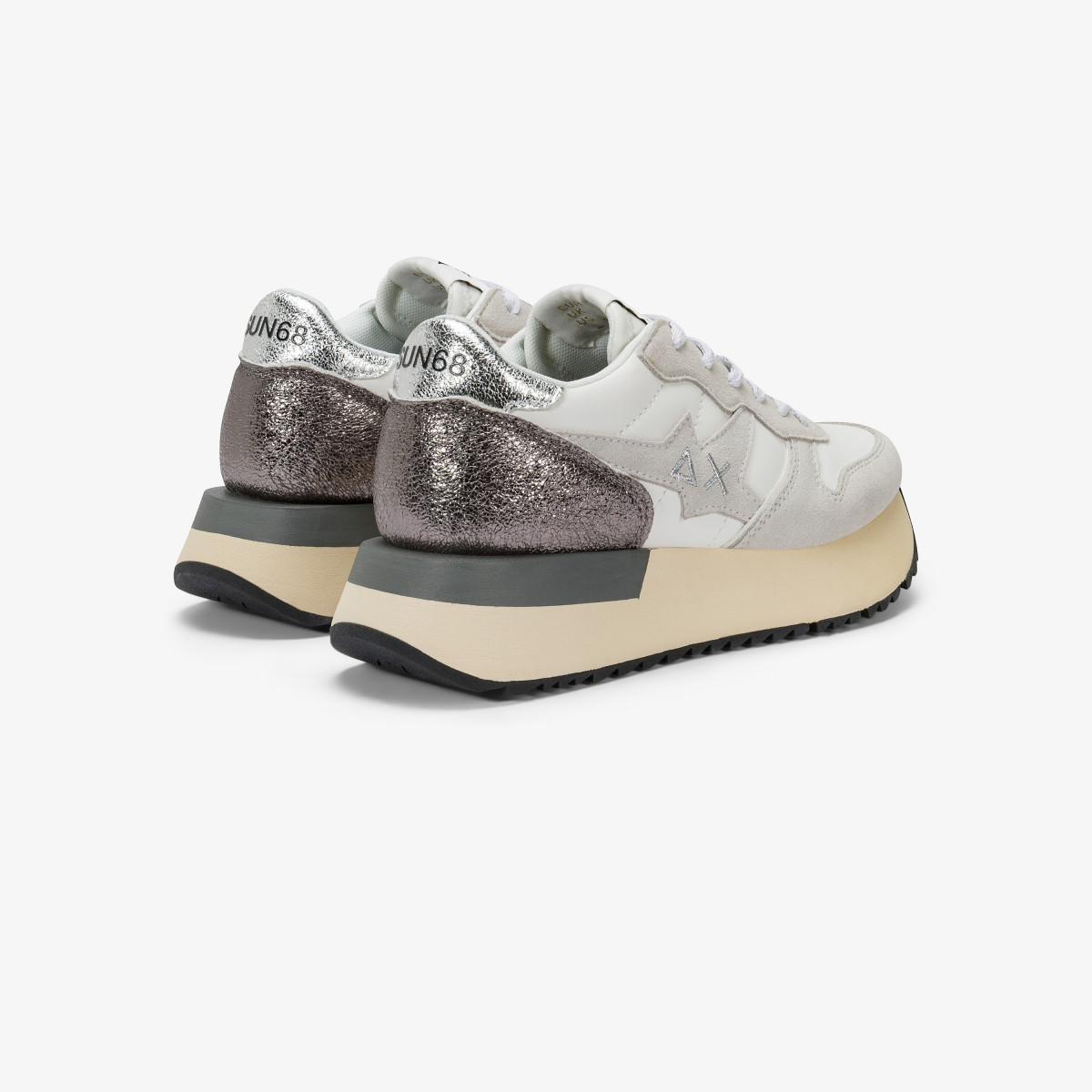 Sneaker Big Stargirl in similpelle e suede bianco