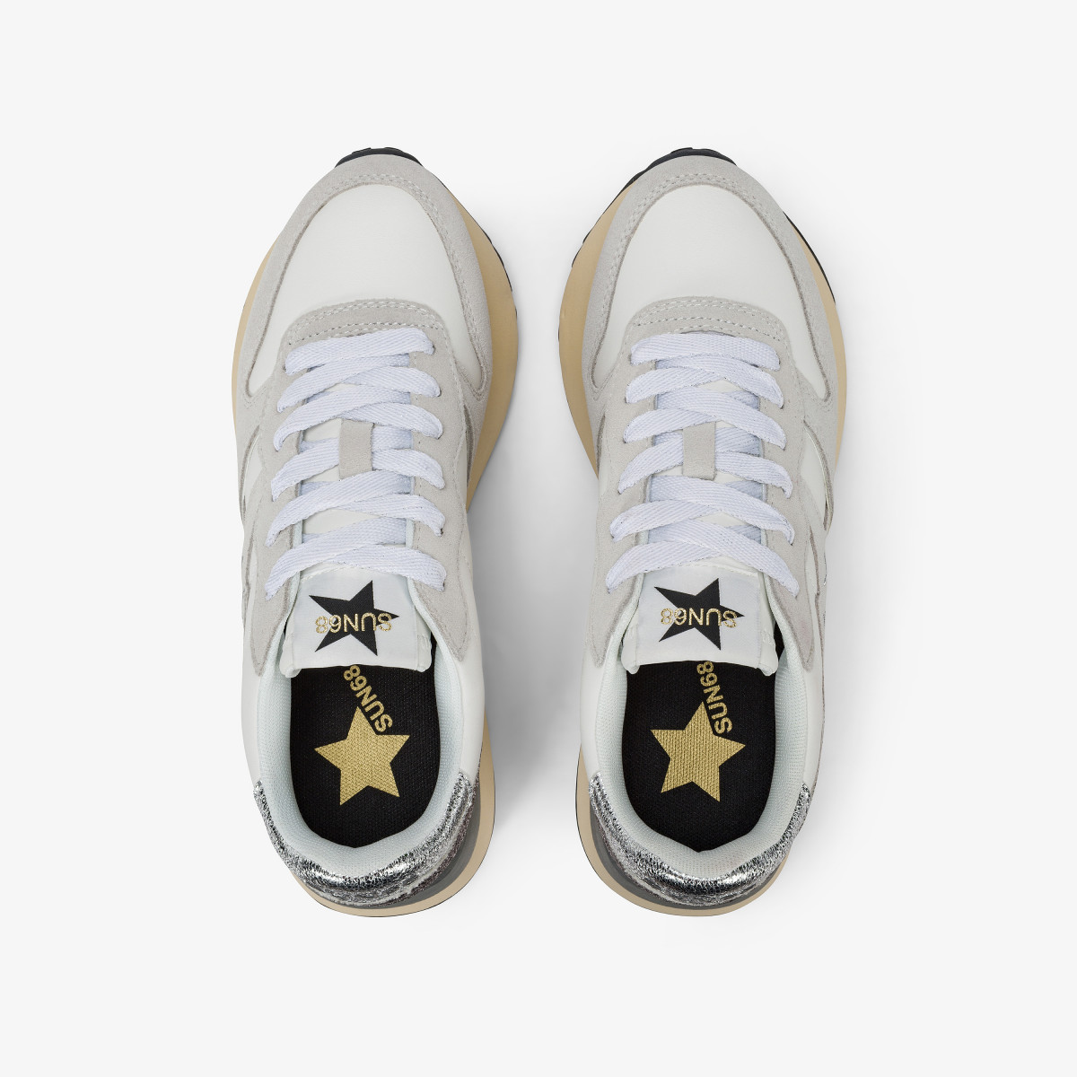 Sneaker Big Stargirl in similpelle e suede bianco