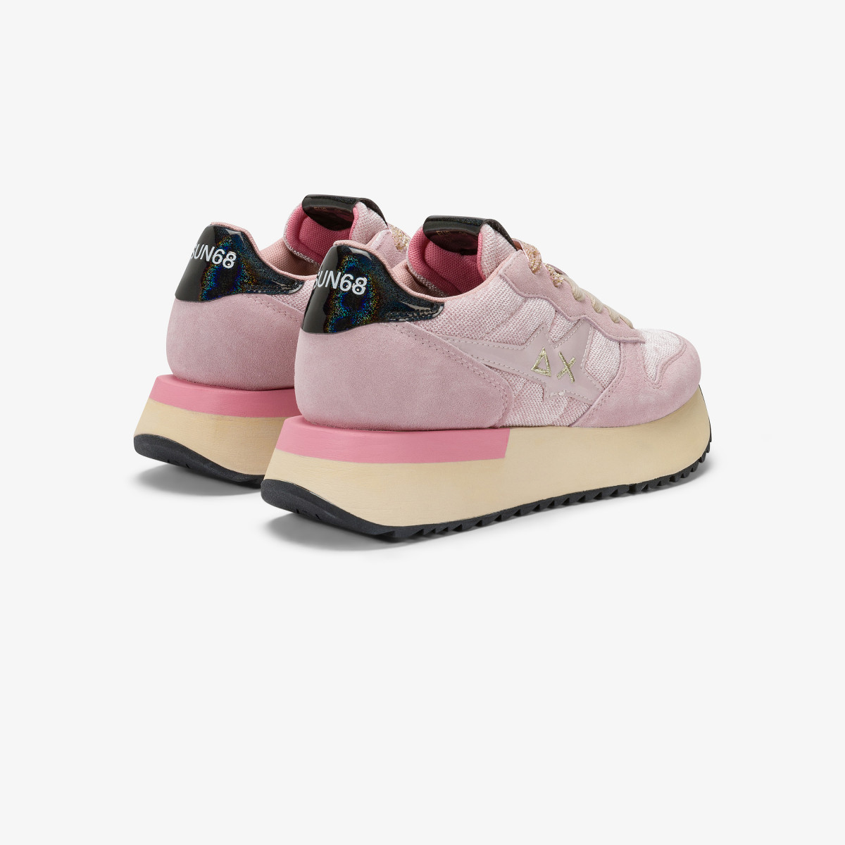 Sneaker Big Stargirl in velluto e suede rosa