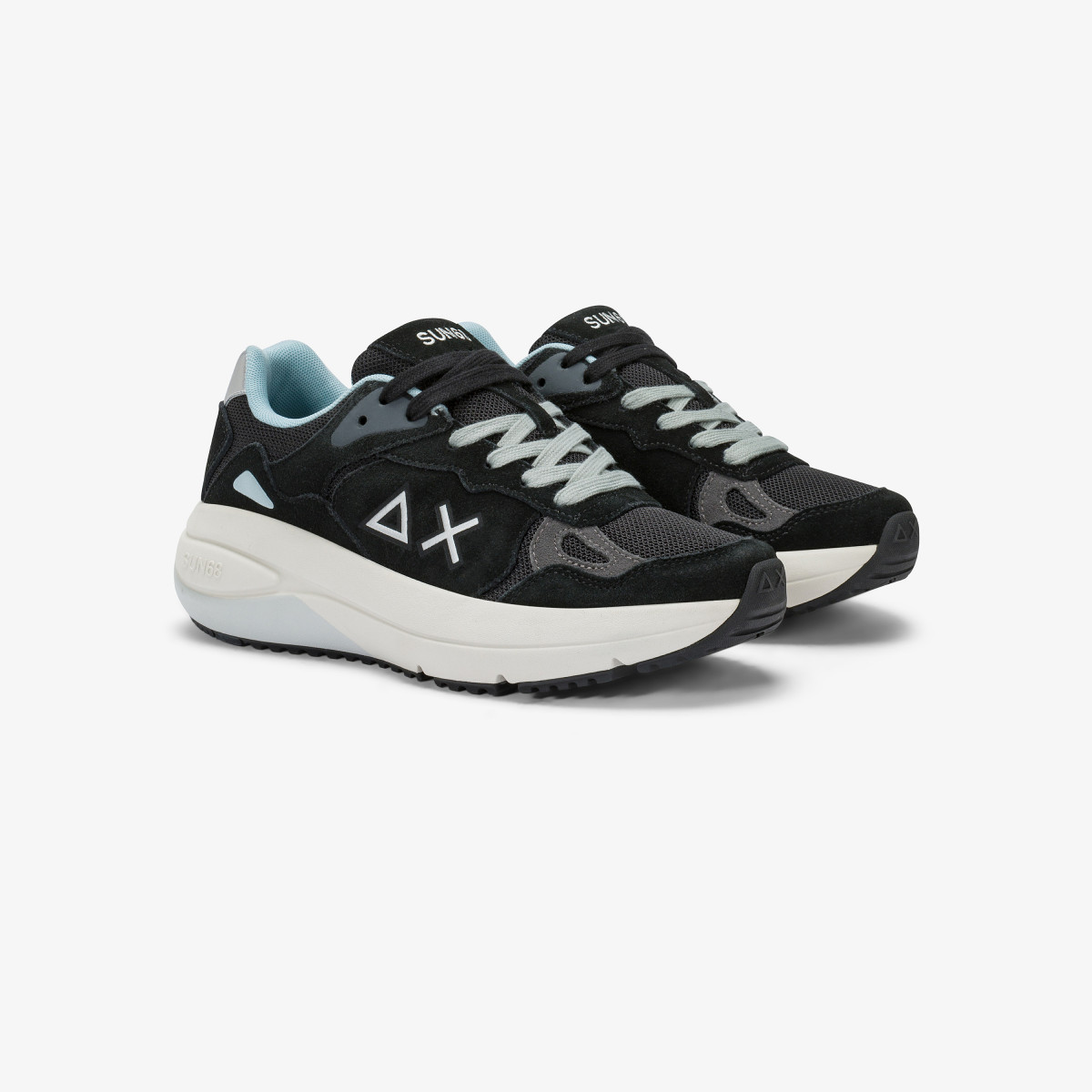 Black Venus suede and mesh sneaker