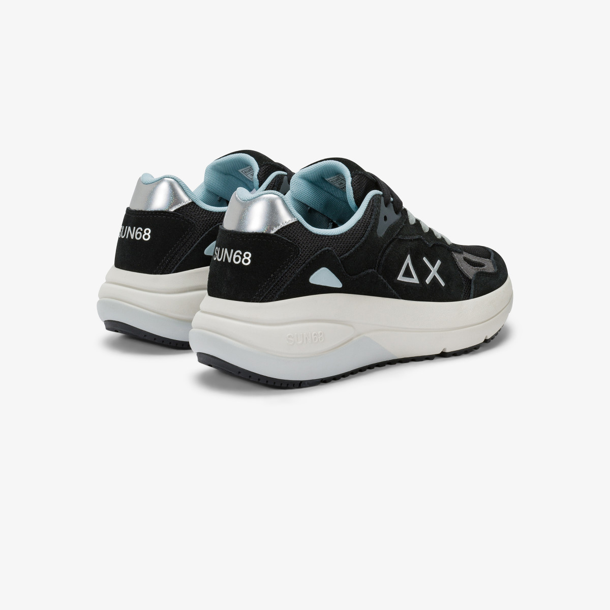 Black Venus suede and mesh sneaker