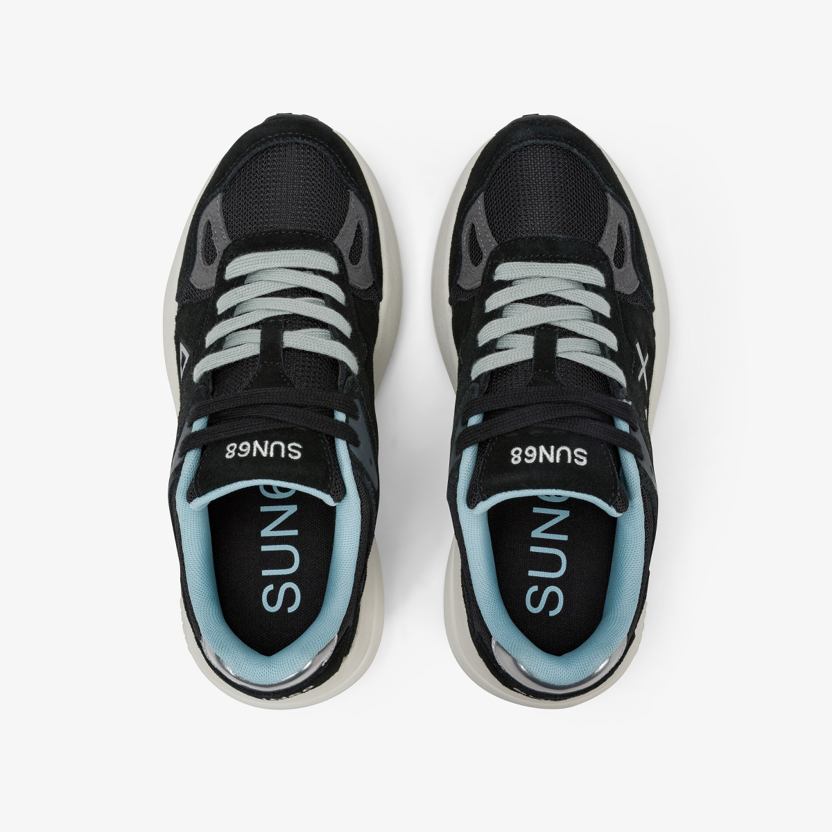 Black Venus suede and mesh sneaker