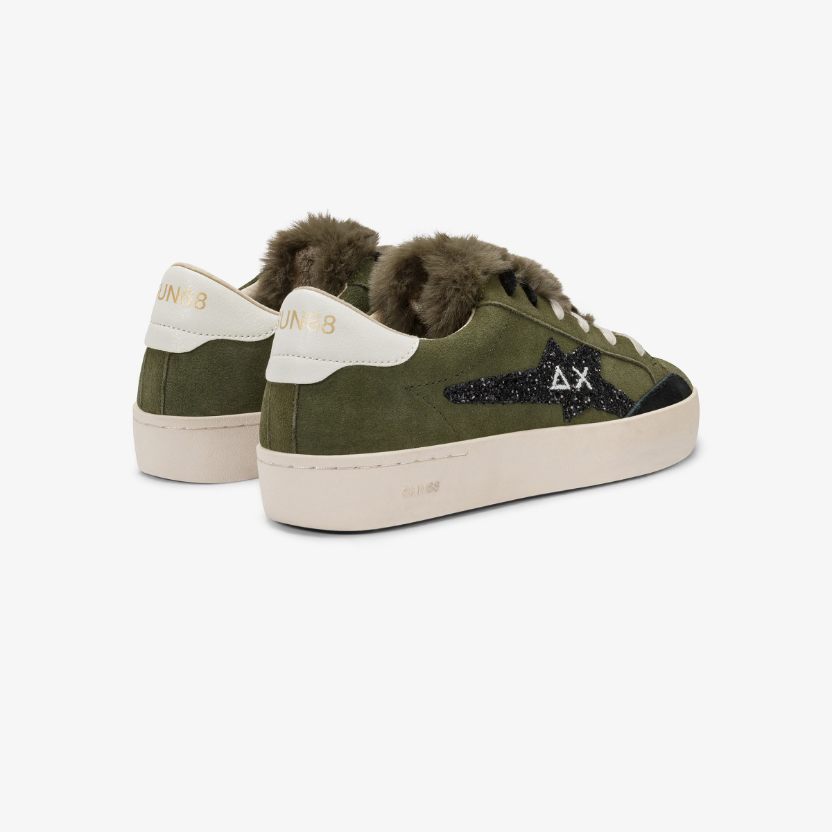 Dark military Katy winter suede sneaker