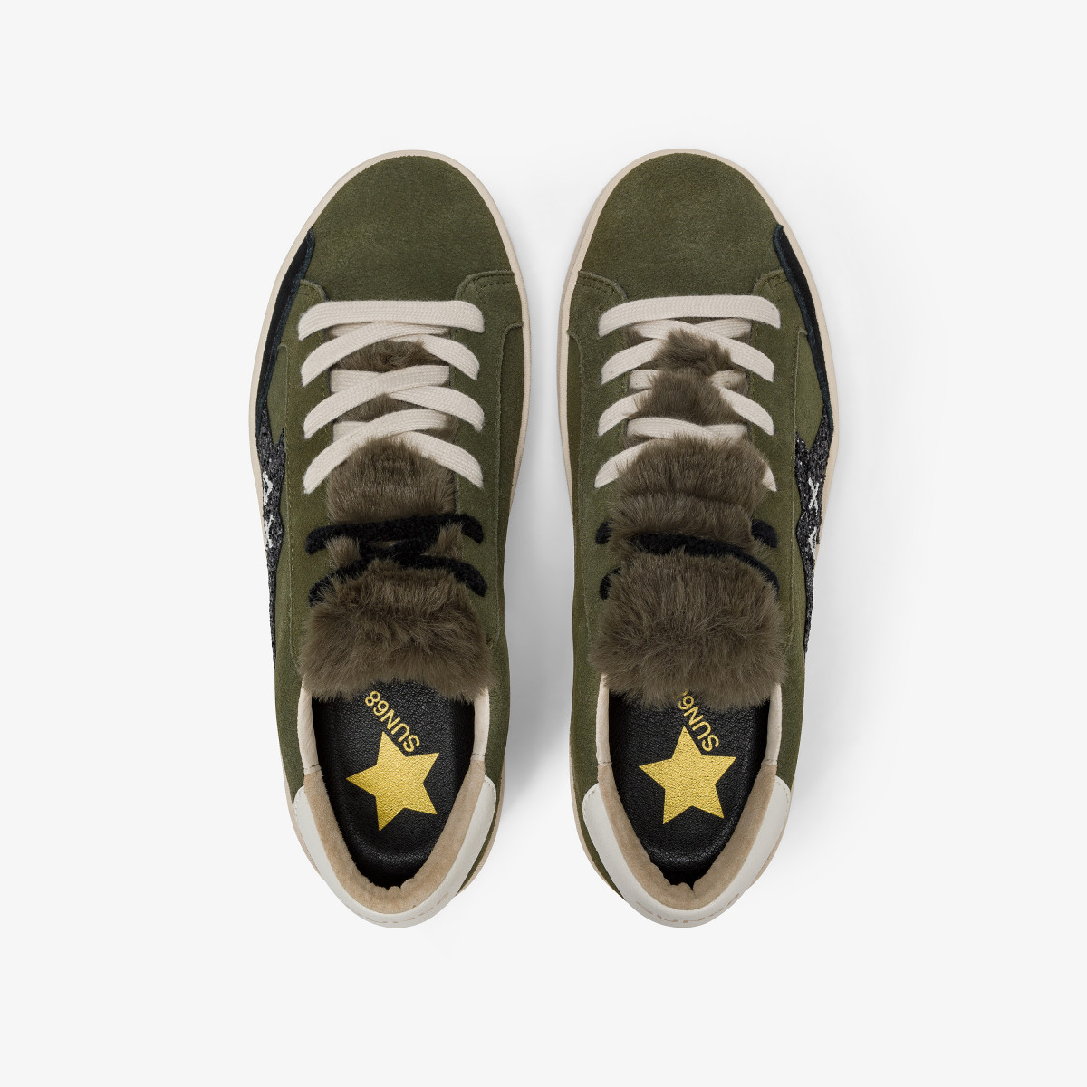 Dark military Katy winter suede sneaker