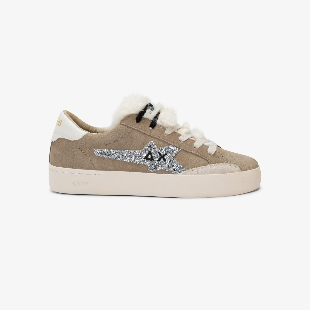 Dark beige Katy Winter suede sneaker