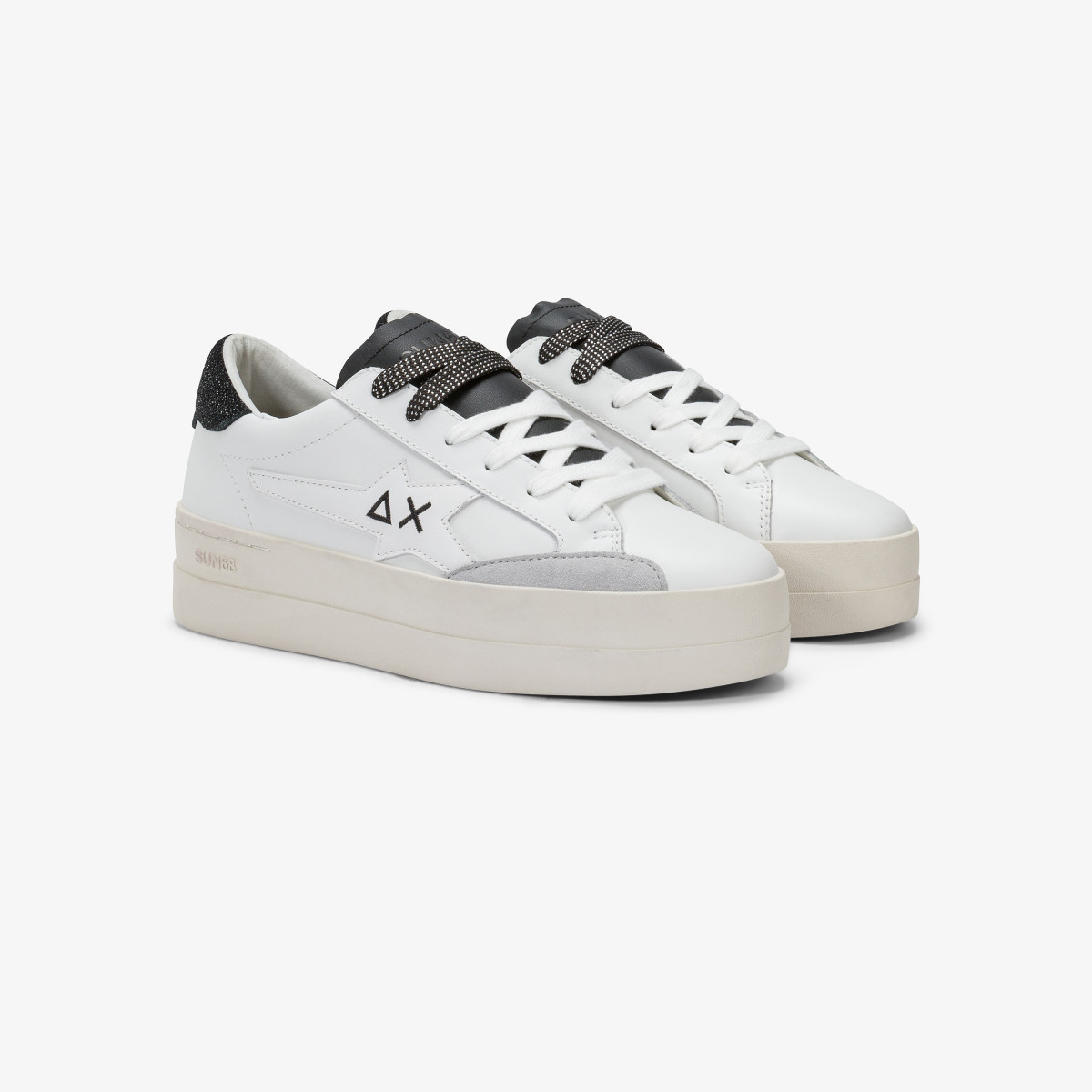 Black/gold Katy leather sneaker