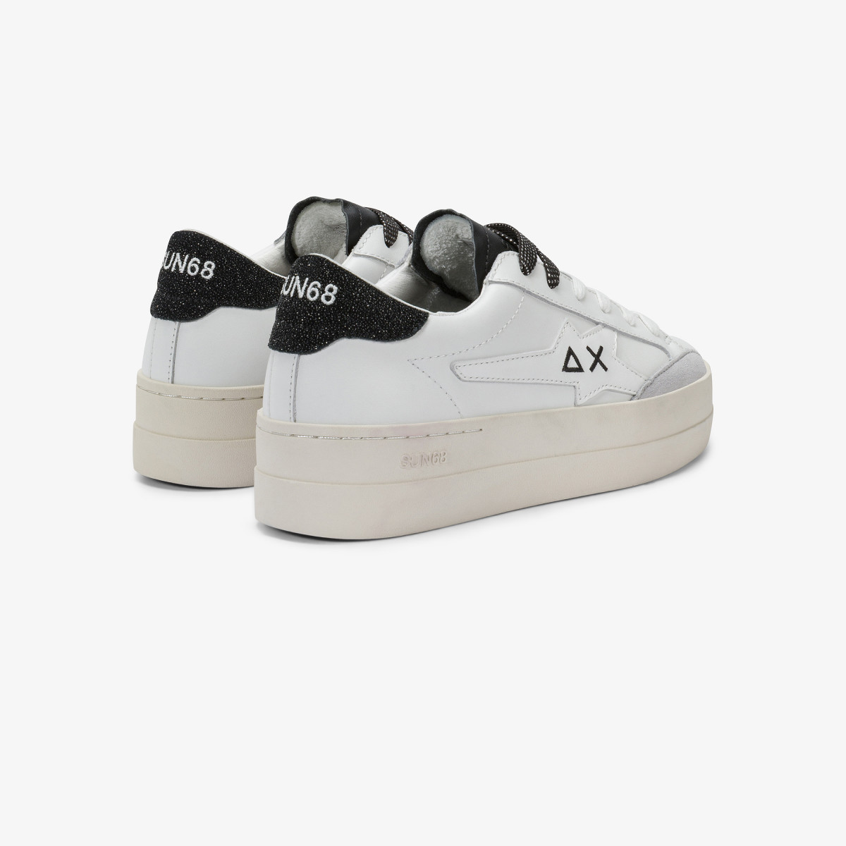 Black/gold Katy leather sneaker