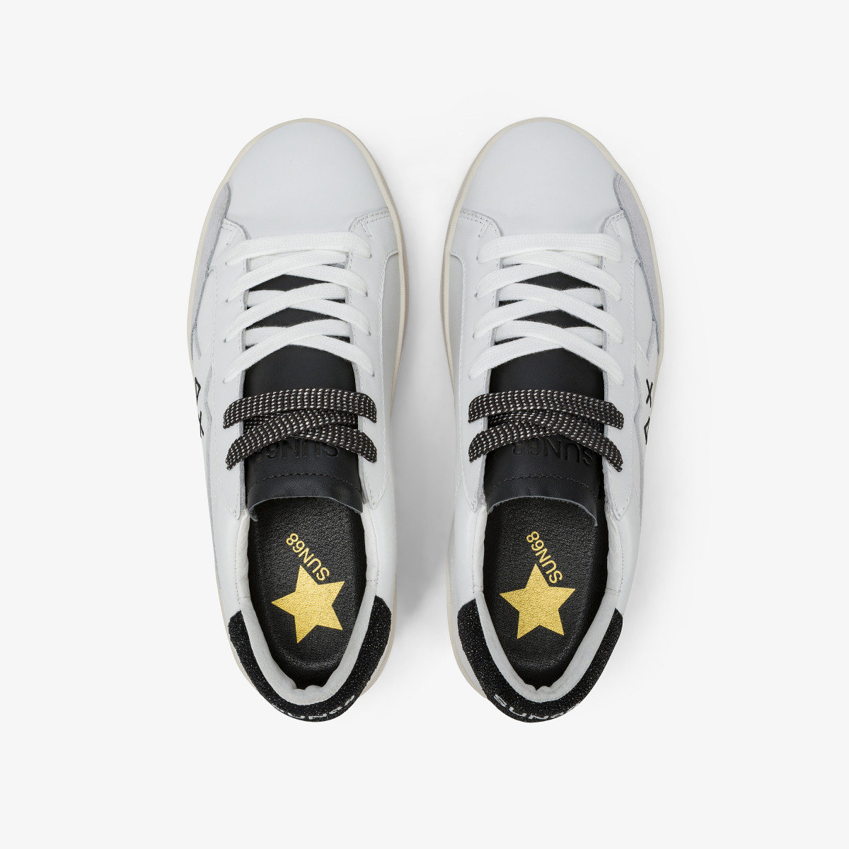 Black/gold Katy leather sneaker