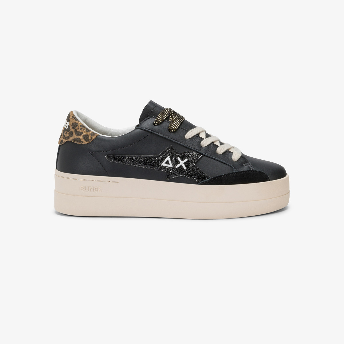 Black Big Katy leather sneaker
