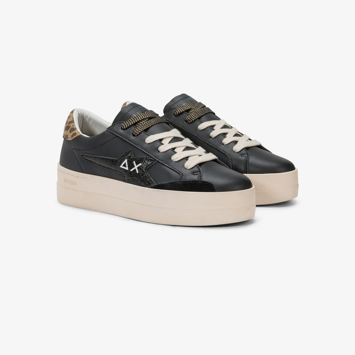 Black Big Katy leather sneaker