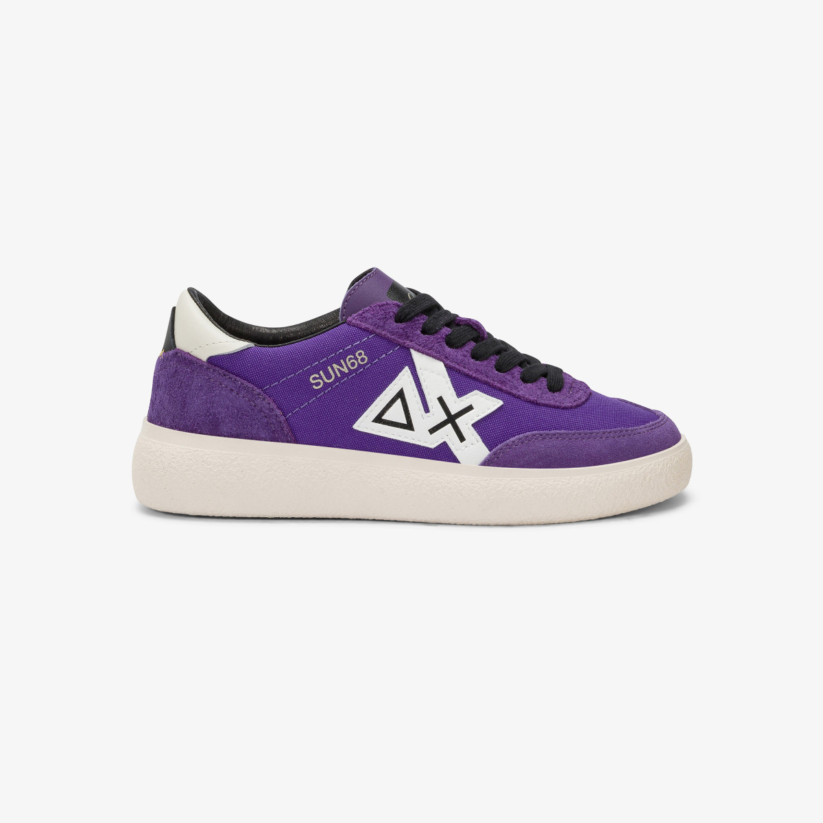 Violet Sally nylon and suede sneaker