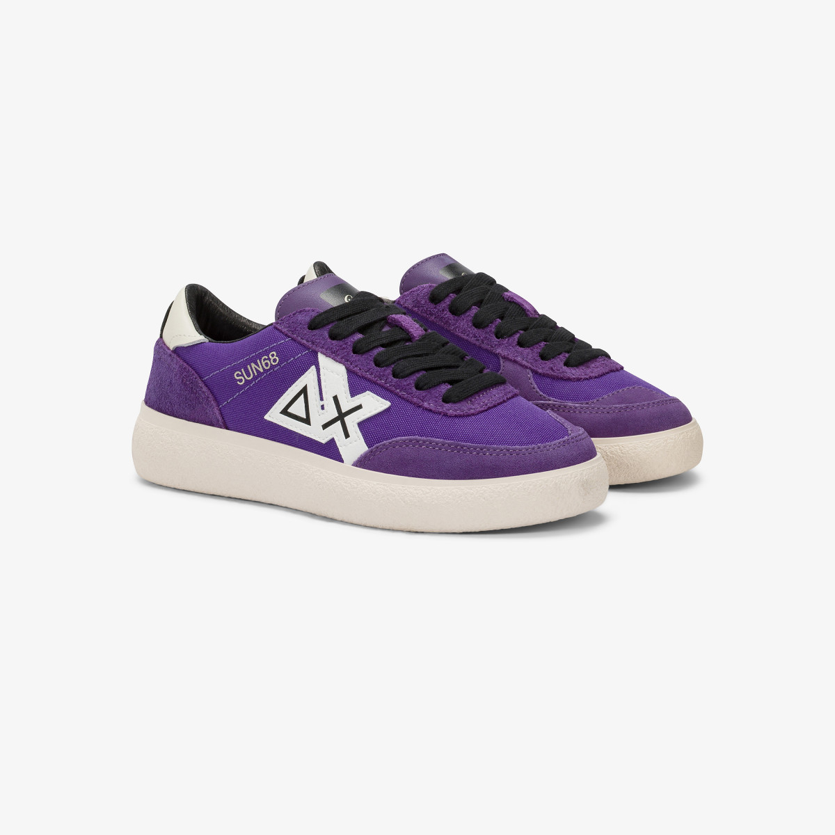 Violet Sally nylon and suede sneaker