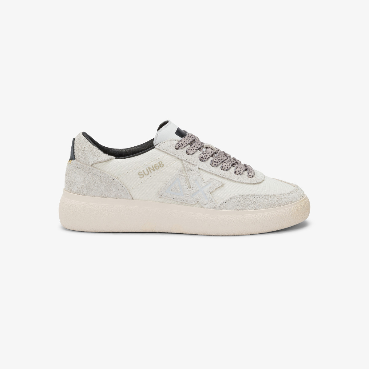 Sneaker Sally in nylon e suede bianco panna