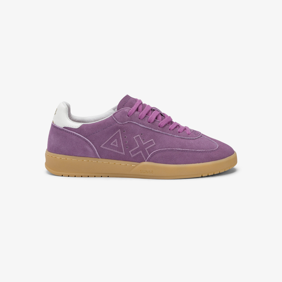Sneaker California Sun in suede con logo malva