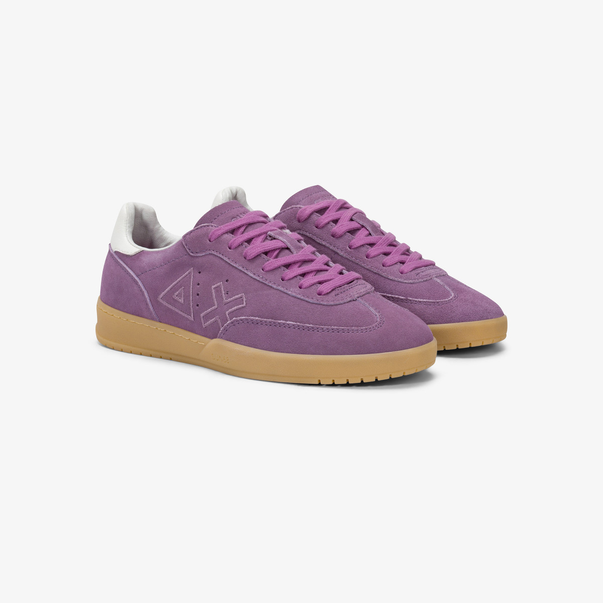 Sneaker California Sun in suede con logo malva