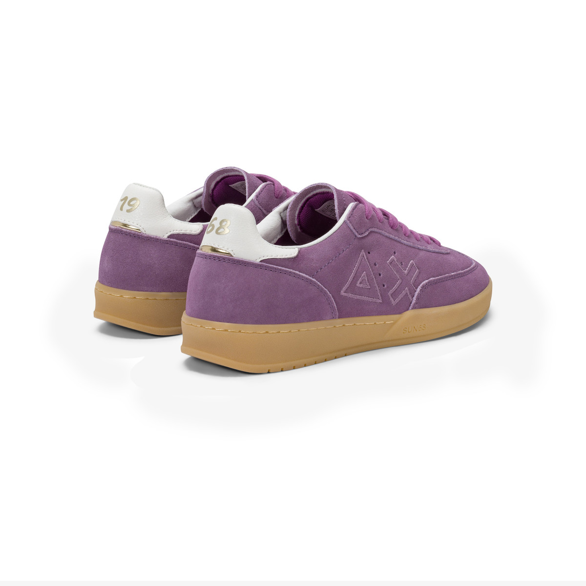 Sneaker California Sun in suede con logo malva