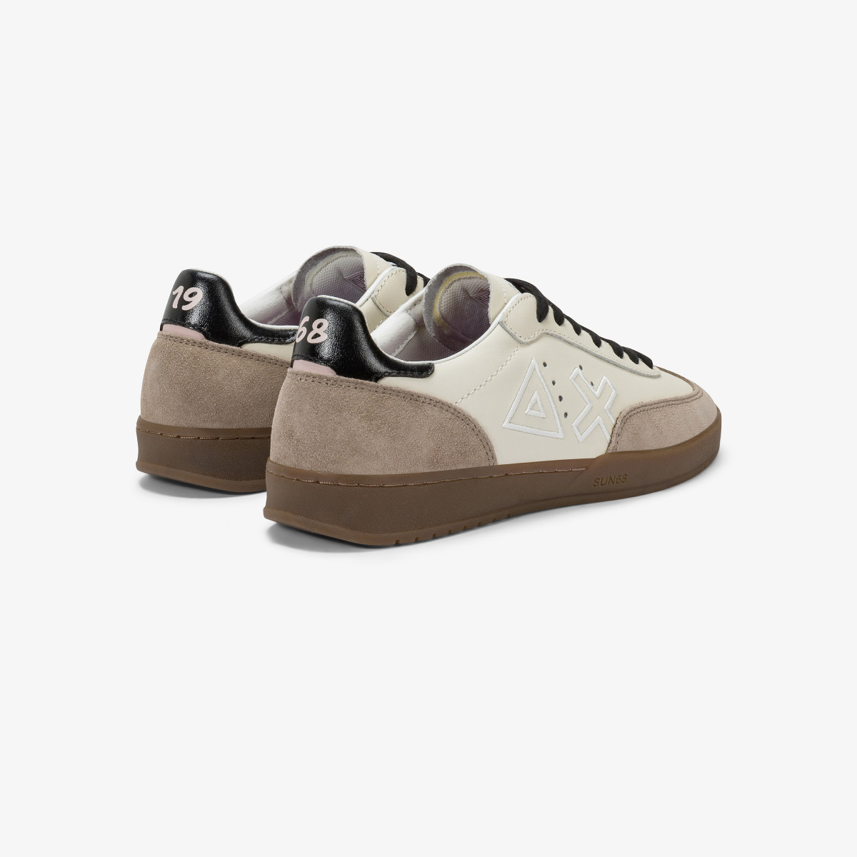 Off white California Sun leather and suede sneaker