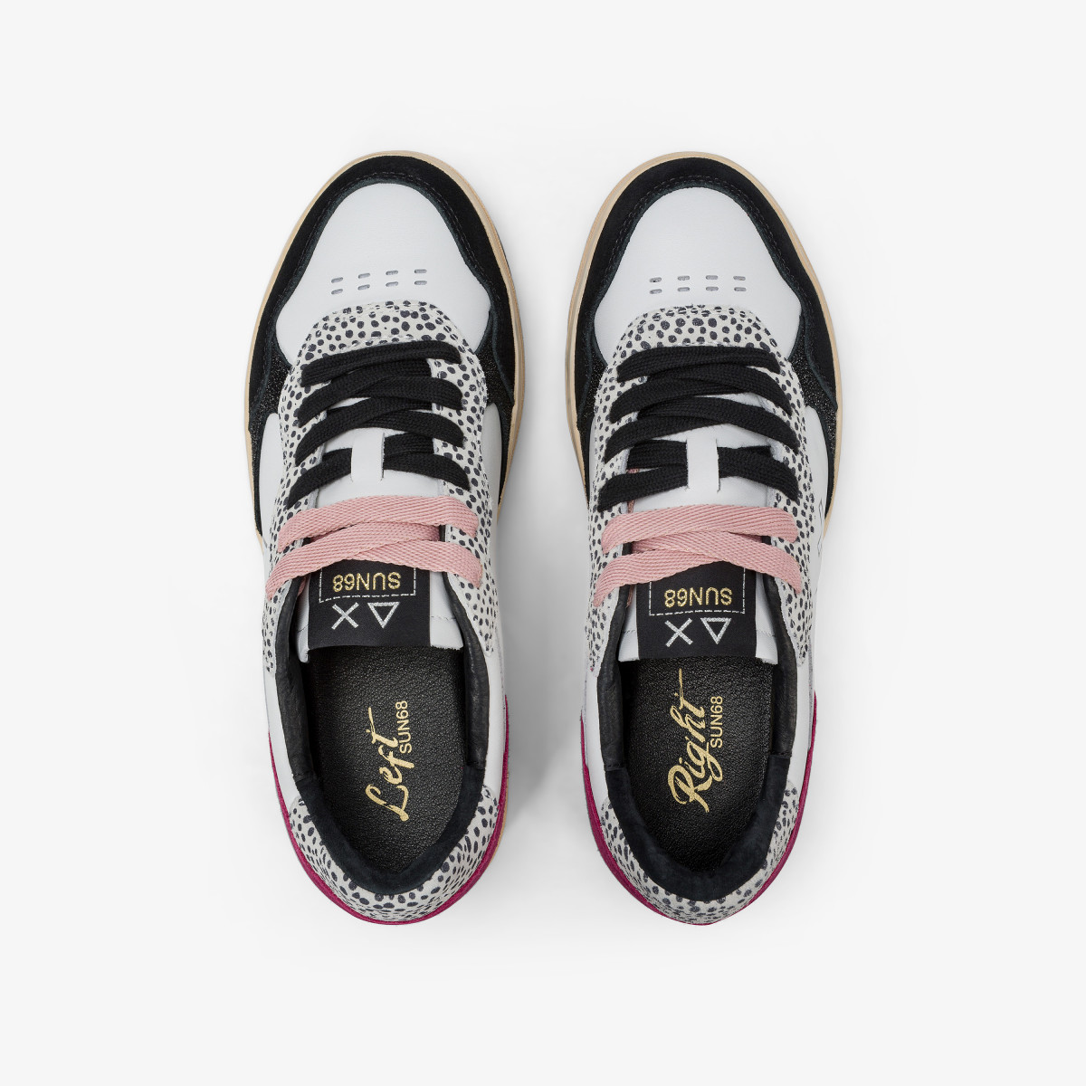 Dark fuxia Basket Love Lady leather sneaker