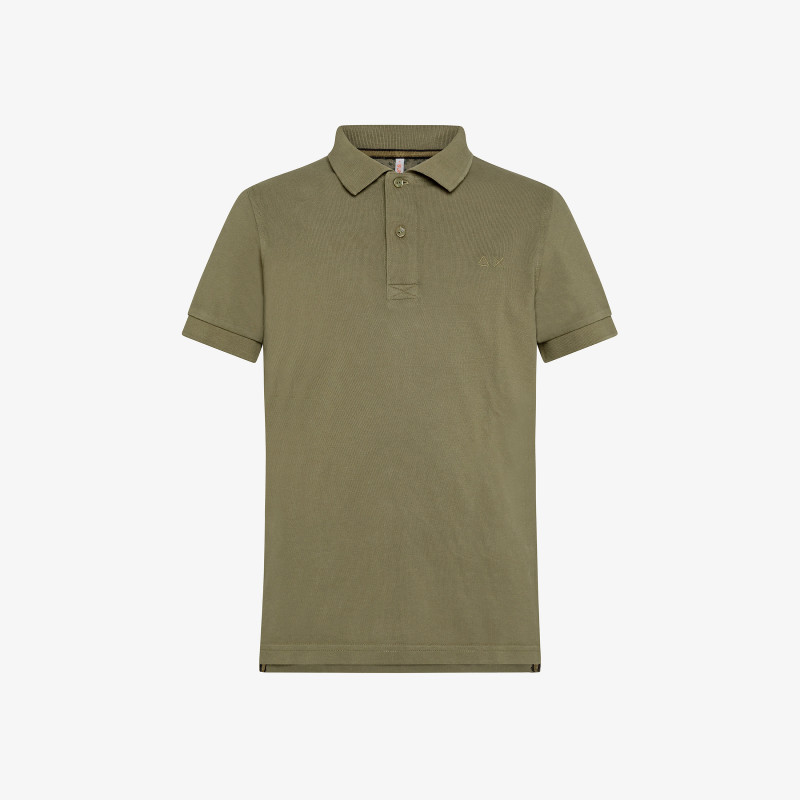 BOY'S POLO COLD DYED DETAILS EL. MILITARY