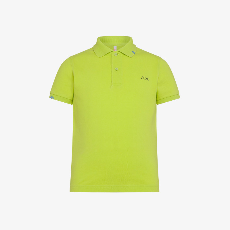 BOY'S POLO SOLID VINTAGE S/S LIME