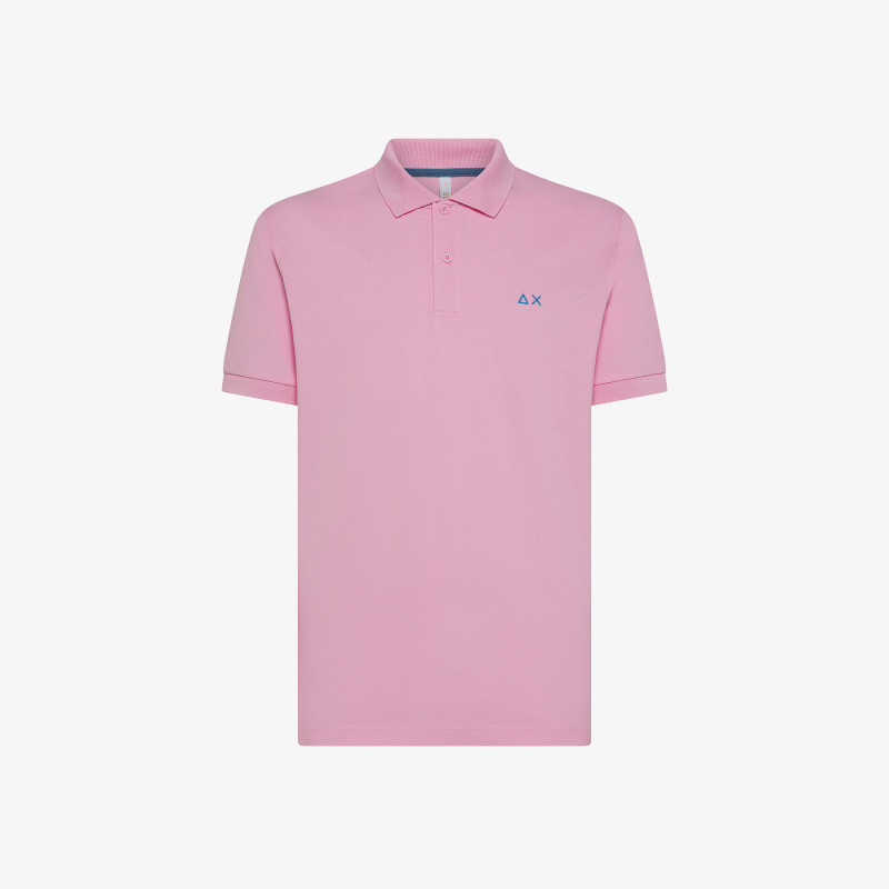 Tシャツ・カットソー SUN68 Men T-shirt Pink A35133 57 Stone Cotton Piqué T-shirt - Man | Solid SUN68