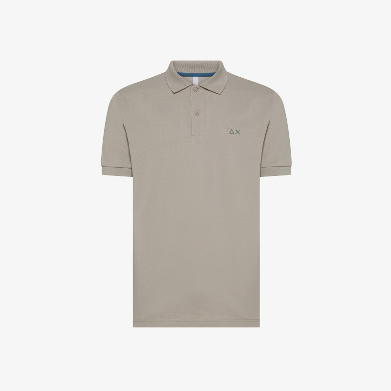 ★米国発*POLO*新作*Embroidered Jersey Tシャツ/FADED MINT★ Sage Green Polo Shirt With Embroidered Logo - Man | Solid SUN68