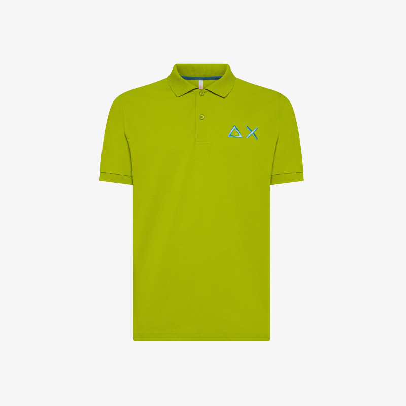 Olive Green Polo Shirt With Contrast Trims - Man | Solid SUN68