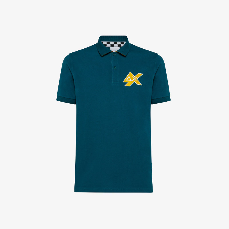 POLO PATCH EL. S/S GREEN EMERALD