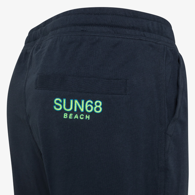 SHORT PANT SUN68 BEACH LOGO NAVY BLUE