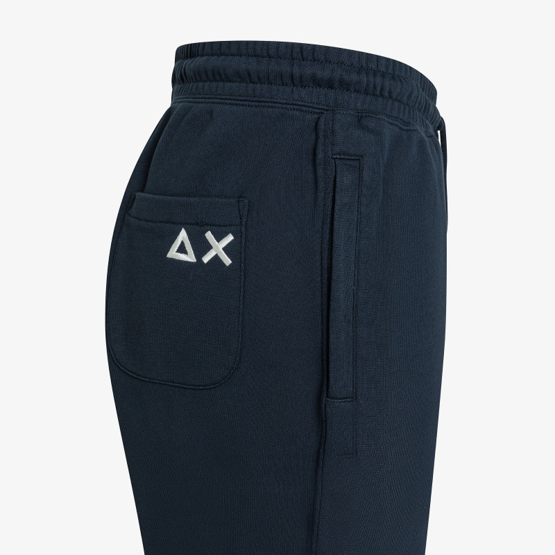 Navy blue cotton fleece trousers