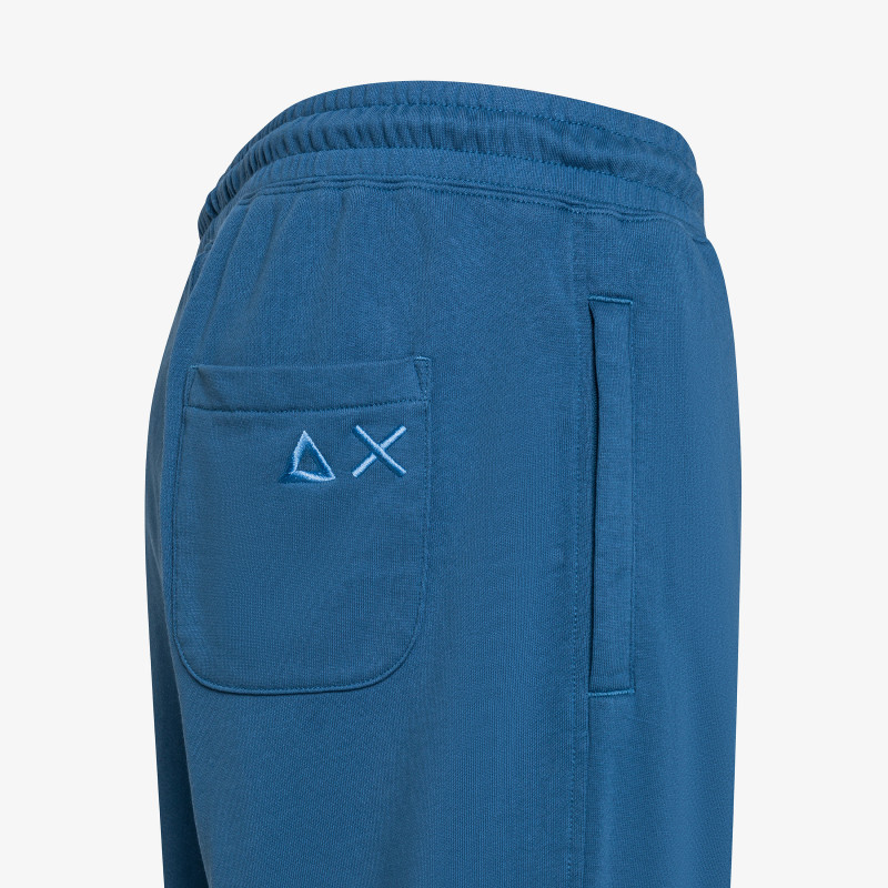 Dark avio cotton fleece trousers