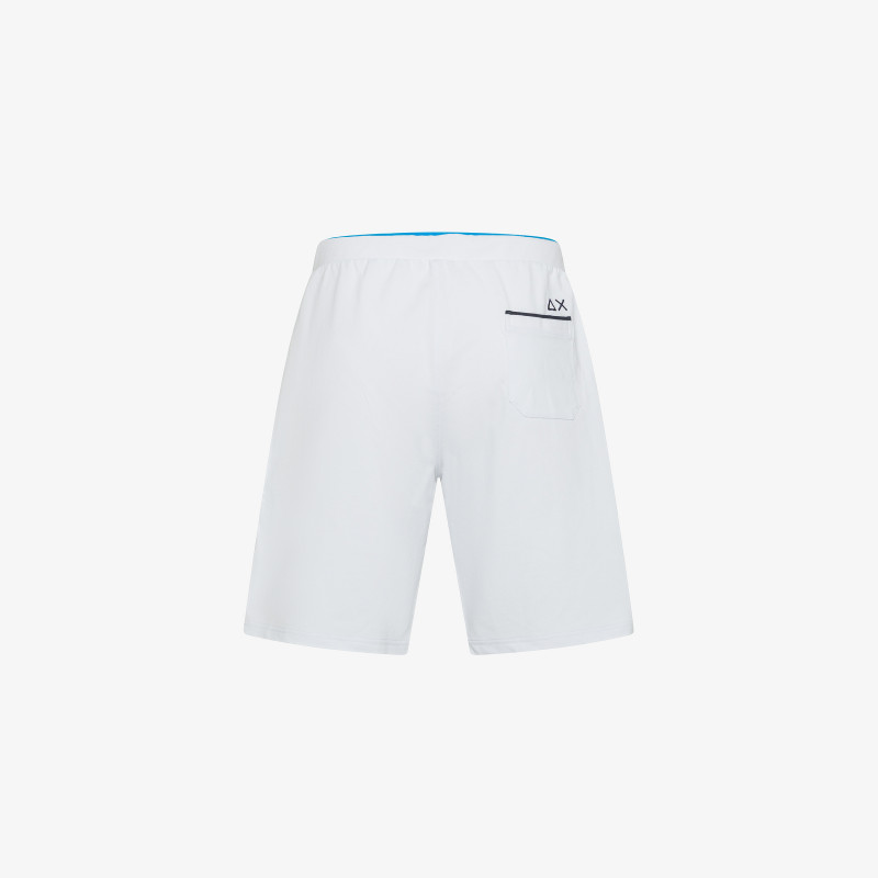 Bermuda in piquet di cotone bianco
