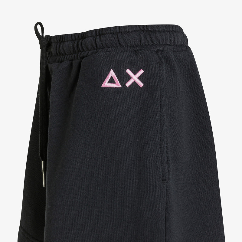 Shorts in felpa di cotone nero