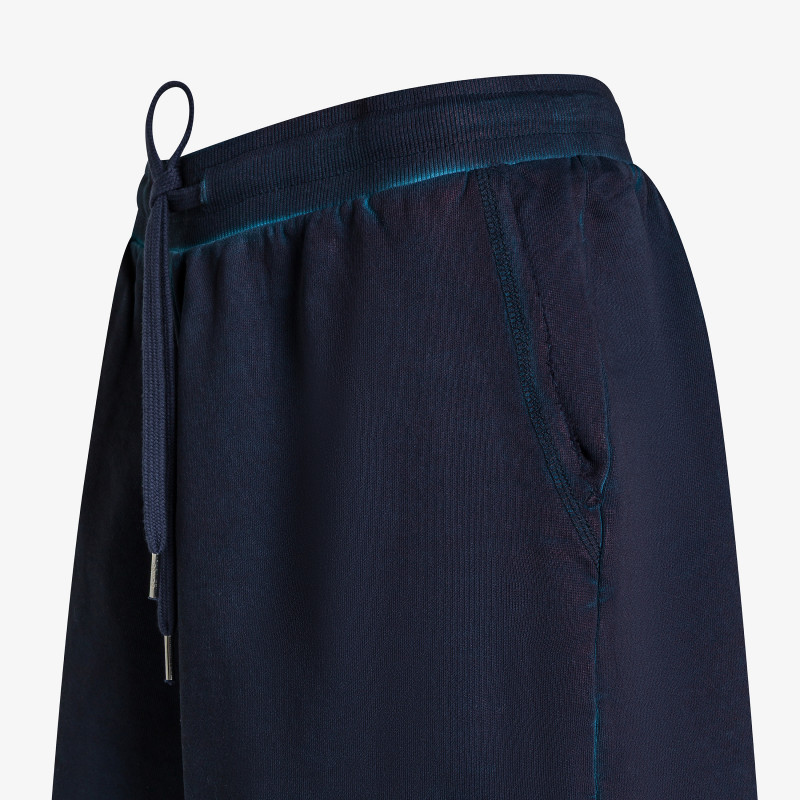 Shorts in felpa di cotone blu navy