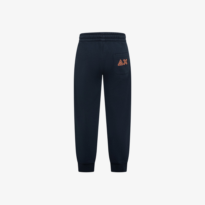 Navy blue cotton fleece trousers