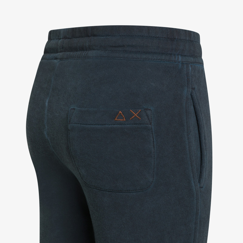 Pantaloni in felpa di cotone blu navy